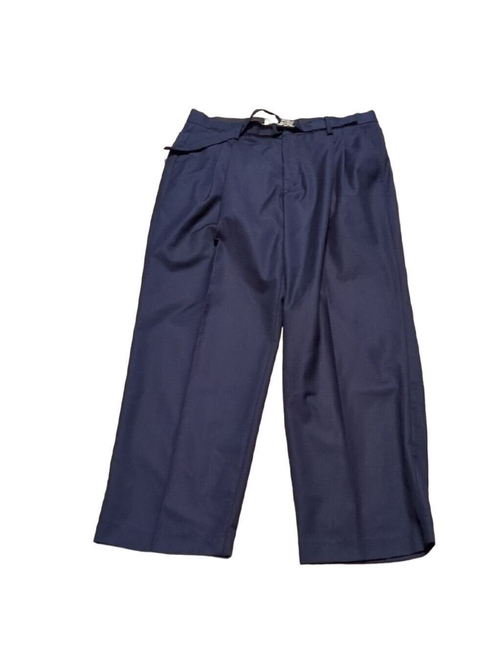 Sixth June Oversized Navy Suit Trousers with Belt Size 2XL